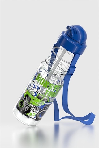 Renga Migo Desenli 500 Ml Askılı Pipetli Tritan Çocuk Matara 912008 Mavi MAvi