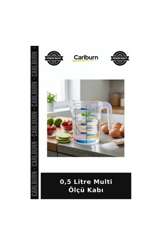 Özel Üretim Mutfak Pratik Hassas Fonksiyonel 0,5 Litre Multi Ölçü Kabı Diğer