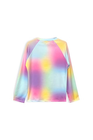 Denokids Uv Korumalı Batik Kız Çocuk Mayo T-shirt Renkli