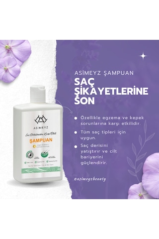 Asimeyz Biberiye Argan Egzema Ve Saç Dökülmesine Kepek Karşıtı Onarıcı Şampuan 330 ML