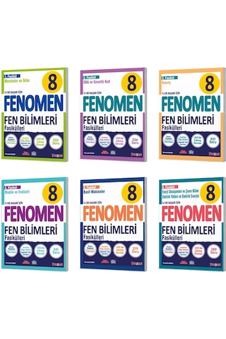 Fenomen 8. Sınıf Fen Bilimleri Fasikülleri Seti 6 Fasikül Fenomen Fenomen 8. Sınıf Fen Bilimleri Fasikülleri Seti 6 Fasikül Fenomen