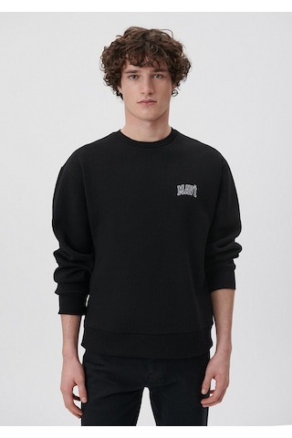 Mavi - Mavi Logo Baskılı Siyah Sweatshirt 0611716-900 Siyah