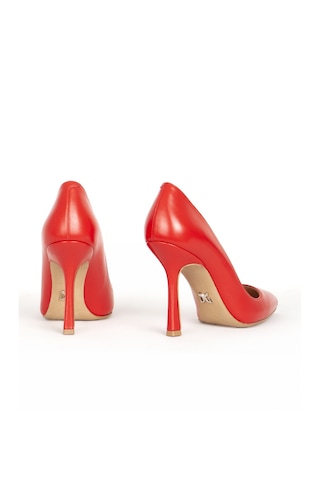 Dericlub Kadın Sivri Burun Stiletto Gerçek Deri Sy 27468 Kırmızı