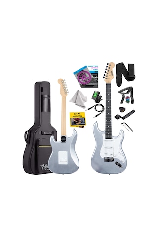 Midex Rph-30sl Maple Klavye Silver Strat Kasa Sss Elektro Gitar Seti