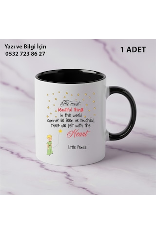 Küçük Prens Baskılı The Little Prince Kupa Bardak Siyah