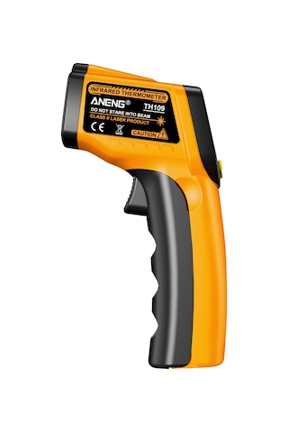 Yifomall Aneng Th109 El Tipi Kızılötesi Termometre - Dokunmadan Sıcaklık Ölçer, Lcd Ekranlı, Lazer Konumlandırma, Sarı Pil İçermez