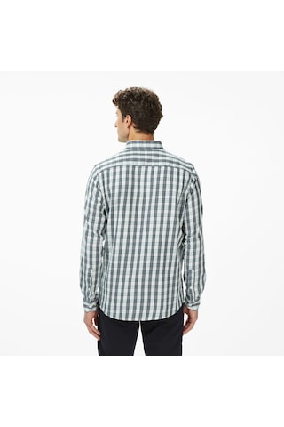 Nautica Erkek Yeşil Kareli Classic Fit Gömlek Desenli W57417t Yeşil