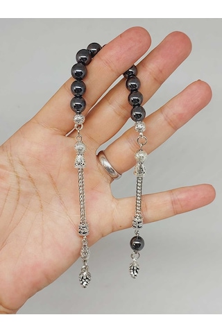 Yasamtohumu Hematit Taşı Sallamalık Zaza Tesbih 8mm 3614 Çok Renkli