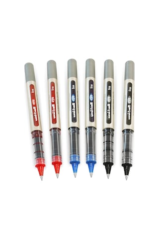 Uni-ball Eye - Ub-157e Tükenmez Kalemler - 0,7 Mm Uç - Siyah, Mavi, Kırmızı - 6'li Paket' Genel