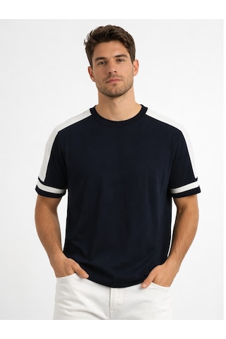 Cazador Triko Bisiklet Yaka T-shirt Erkek 34045 Lacivert Lacivert