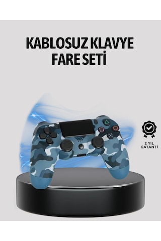 Kablosuz Ps4 Controller Çift Motorlu Dayanıklı Gamepad