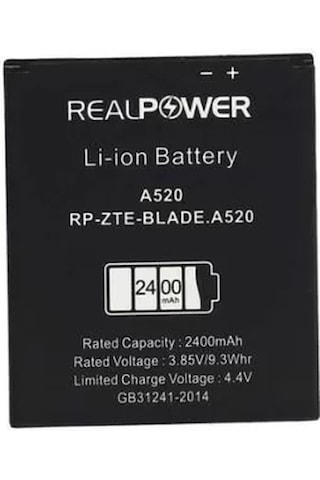 Realpower Zte Uyumlu Blade A520 Batarya 2400mah
