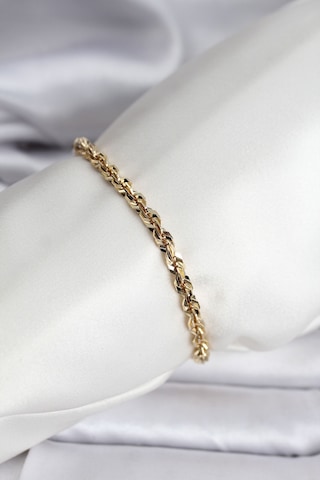 14k Gold Renk Kaplama Burgu Zincir Model Cm Kadın Bileklik Çr