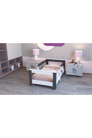 Herseycik Ninnimo Montessori Suntalam Karyola Antrasit Beyaz Y25 Y-1064