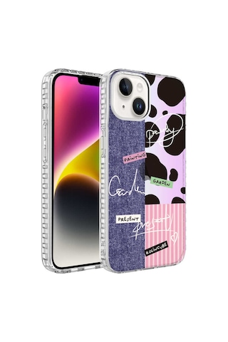 Apple Uyumlu iPhone 13 Kilif Airbag Kenarli Renkli Desenli Silikon Zore 560168069