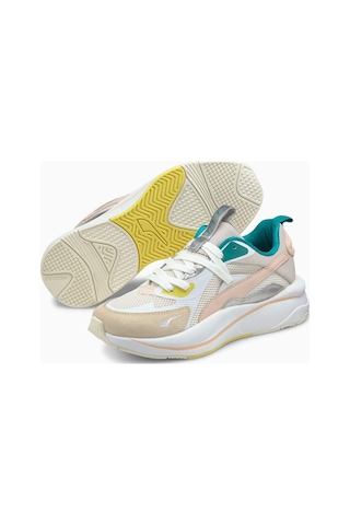Puma Rs-curve Gri Yeşil Kadın Spor Ayakkabı Dar Kalıp Bej - Yeşil