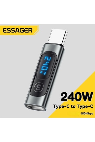 Essager Type-c To Type-c 240w Hızlı Adaptör Çevirici Dijital