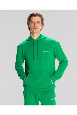 Kappa Authentic Theo Erkek Regular Fit Hoodie-5405 Yeşil
