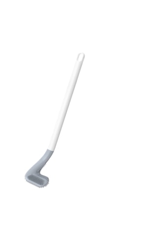 Silikon Yumuşak Kıllı Tuvalet Fırçası-beyaz