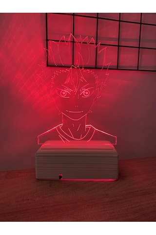 Haikyuu Nishinoya 16 Renk Gece Lambası