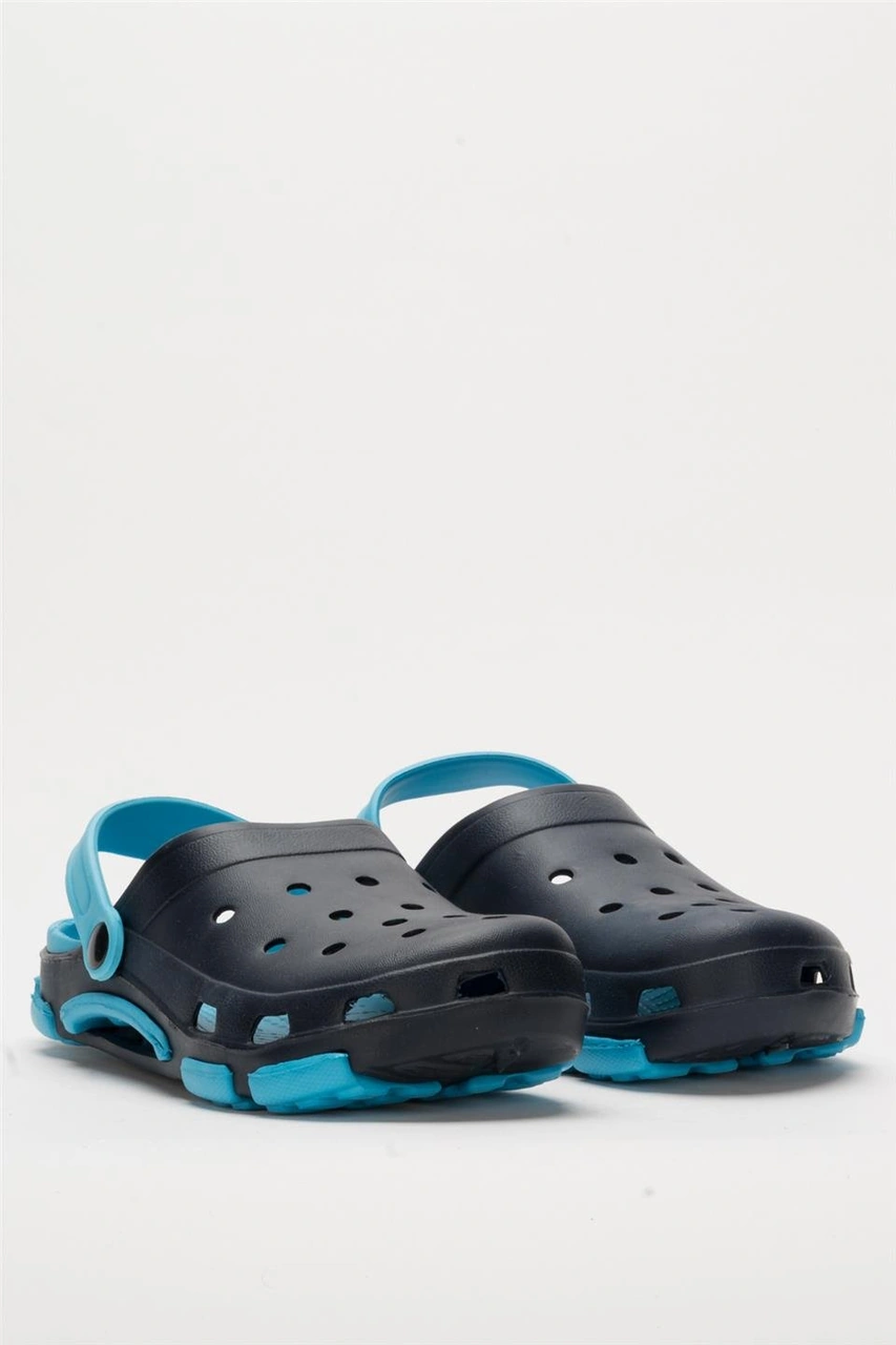Unisex Çift Tabanlı Ortopedik Hemşire Doktor Aşçı Laboratuvar Deniz Havuz Terliği Sandalet Siyah - Turkuaz Siyah - Turkuaz