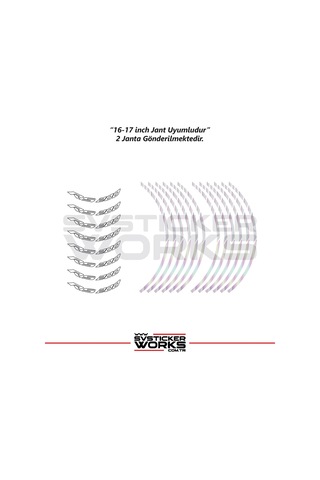 Bajaj Rs200 Jant Sticker Dış Ve İç Set Sticker Jant Şeridi Hologram