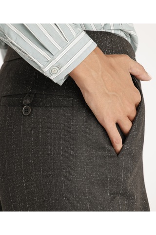 Yargıcı Bel Detaylı Pantolon Siyah