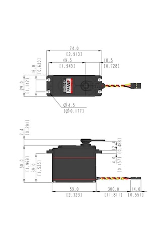 Hs-765hb 140º Rotation Hd Resin Gear Analog Servo