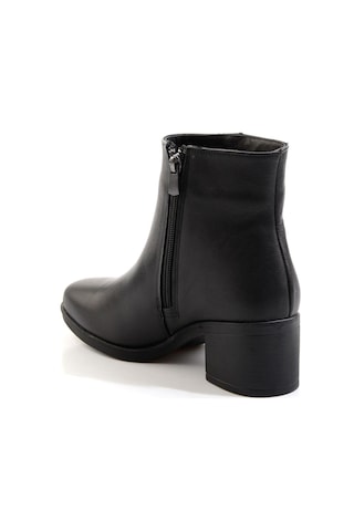 Bambi Siyah Hakiki Deri Kadın Bot & Bootie K02586082503 Siyah