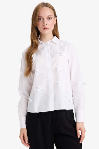 Defacto Regular Fit Poplin Uzun Kollu Tunik F2724ax25spwt34 Beyaz