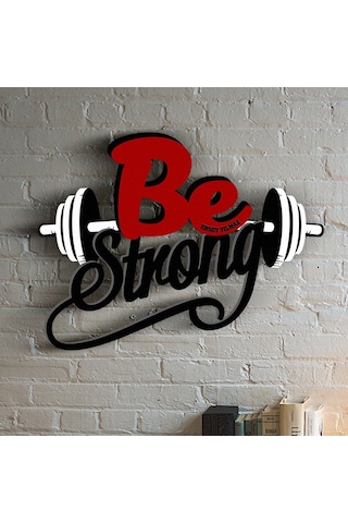 Bk Gift Kişiye Özel Be Strong Tasarımlı Ahşap Duvar Objesi Model 2 Akgn12029 Renkli