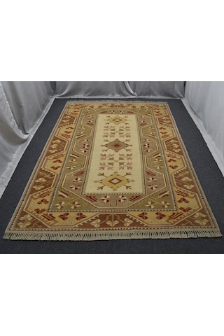 Zehra Abla Halı Yeni 6m2 El Dokuma Modern Ender Çiçekli Bozalan Milas Yün Salon Halısı 7151 Çok Renkli