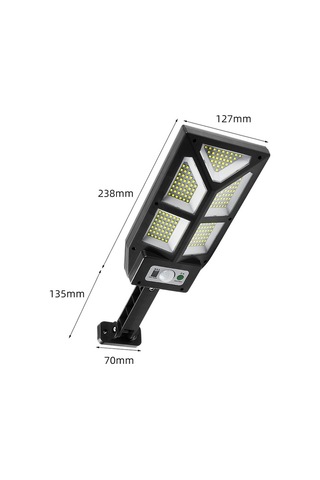 Sones Tg-ty100 196 Led Güneş Enerjili Açık İnsan Vücudu İndüksiyon Duvar Lambası Bahçe Çiti Sokak Lambası