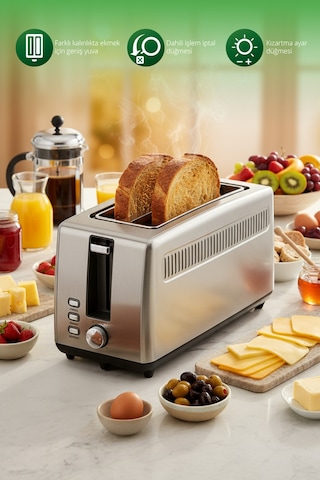 Kiwi KT-6533 1000 W Ekmek Kızartma Makinesi
