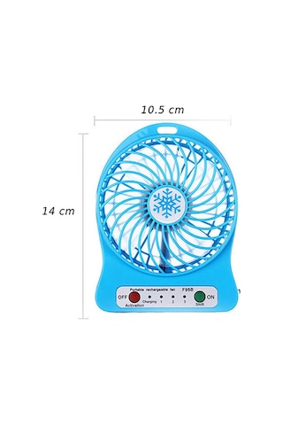 Everest Efn 501 Siyah Şarj Edilebilir 1200Mah Usb Fan