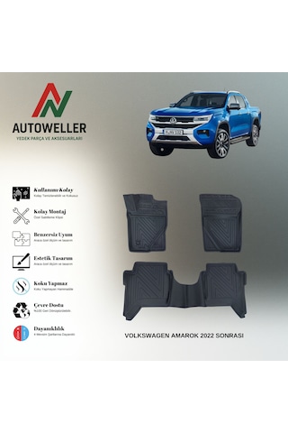 Volkswagen Amarok 2022 Sonrası Uyumlu Havuzlu Oto Paspas