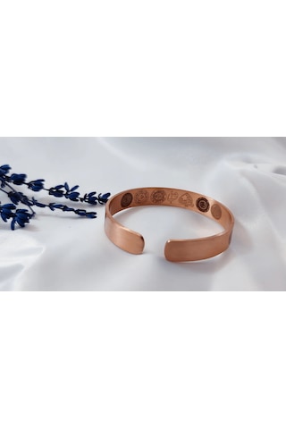 "çift Taraflı Dualı Bakır Bileklik - Şık Ve Anlamlı Aksesuar Bakır