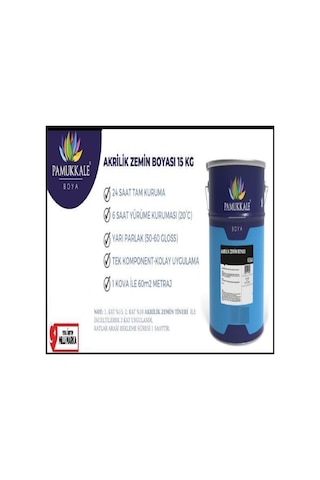 Pamukkale Akrilik Zemin Boyası 5 Kg Ral 9016 Beyaz