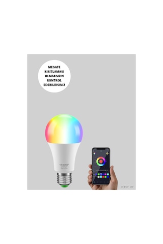 Shophnrl Uzaktan Kumandalı Akıllı Led Ampul, 120245 Tasarruflu Beyaz
