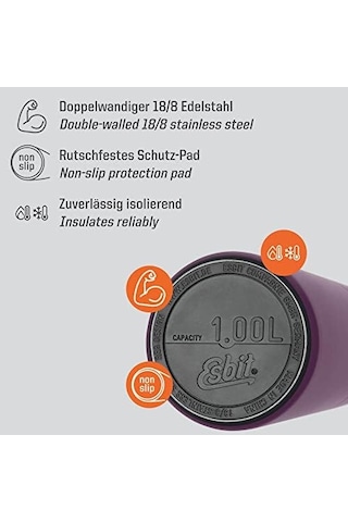 Majoris Vakum Termos, 1000 Ml Siyah