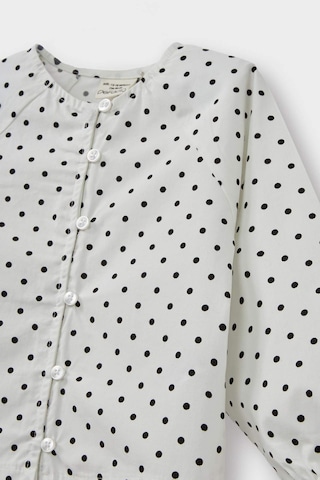 Defacto Kız Bebek Puantiyeli Reglan Kol Poplin Uzun Kollu Gömlek G3654a525auer98 Ekru