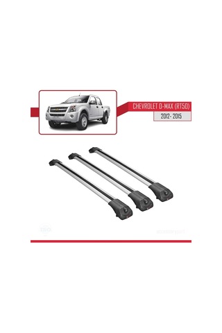 Chevrolet D-max Rt50 2012-2015 Arası İle Uyumlu Ace-1 Ara Atkı Tavan Barı Gri 3 Adet Bar