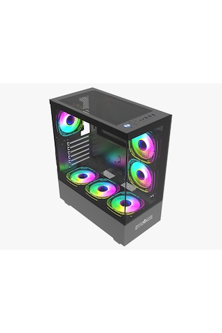 Strong Melkor Siyah 6x 120MM Argb Atx Gaming Bilgisayar Kasası Powersız