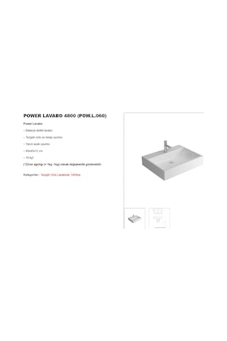 Newarc Power Lavabo 4800 Pow.l060
