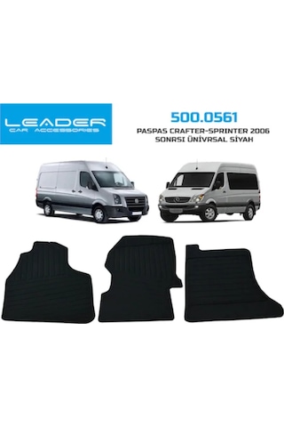 Volkswagen Crafter Minibüs Ve Panelvan Kauçuk Rulo Paspas Ön