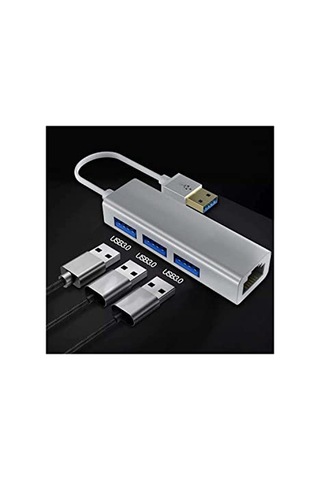 3 Bağlantı Noktalı Usb3.0 To 3usb3.0 10 100 Mbps Ethernet Kablolu Çevirici