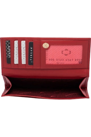 Tergan Kırmızı Deri Kadın Cüzdan - S1cb00005807-a86 Kırmızı