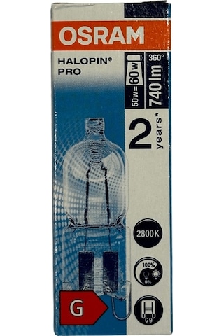 Osram Halopin 50w 60w 2800k Sarı Işık G9 Duylu Halojen Ampul