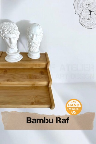 El Yapımı Bambu Katlanabilir Ahşap Raf Ahşap