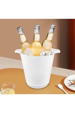 Suntek Buz Kovası Hafif Patates Kızartması Depolama Bira Beyaz